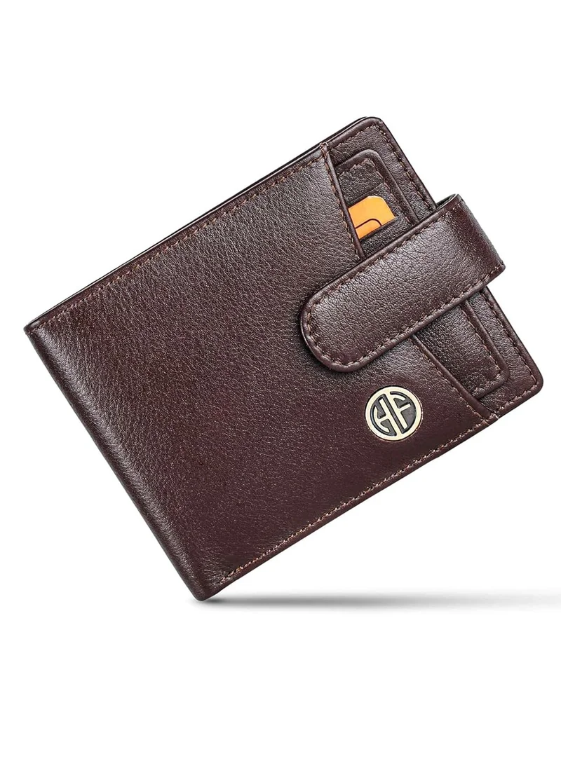 HAMMONDS FLYCATCHER Wallet for Men Leather Original, Men Wallet, Leather Wallet for Men Stylish, Mens Wallet Leather, Wallets for Man, 5 Card Slots, Purse for Men Branded, Gift for Men - Redwood Brown | BLDP