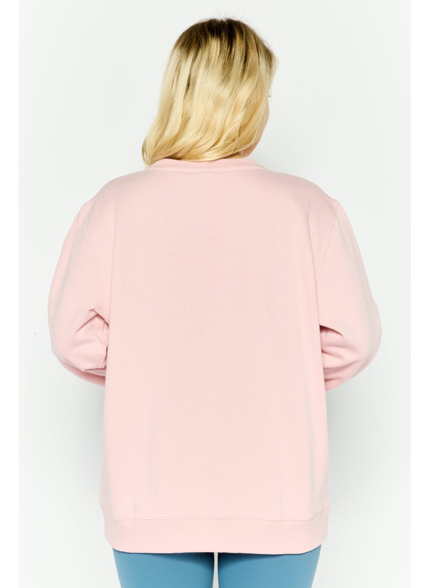 Ellesse Women Sportswear Fit Long Sleeve Outdoor Sweatshirt, Pink  - Image 4