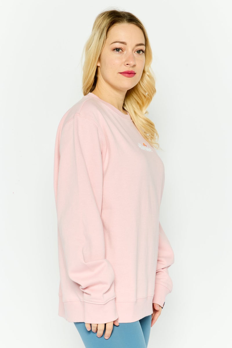 Ellesse ملابس رياضية نسائية بأكمام طويلة مناسبة، خارجية، سويت شيرت، وردي - Image 2