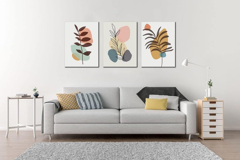 Faxiasho Boho Leaf Canvas Prints - 3 Panels - Image 2