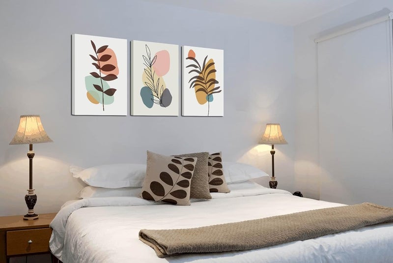 Faxiasho Boho Leaf Canvas Prints - 3 Panels - Image 4
