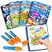 ArtCreativity 4 Pack Magic Water Coloring Books for Toddlers Reusable Magic Water Pen Coloring Books for Kids Mess Free Water Art Book for Toddlers Travel Activity Toys NoMess Coloring - Image 3