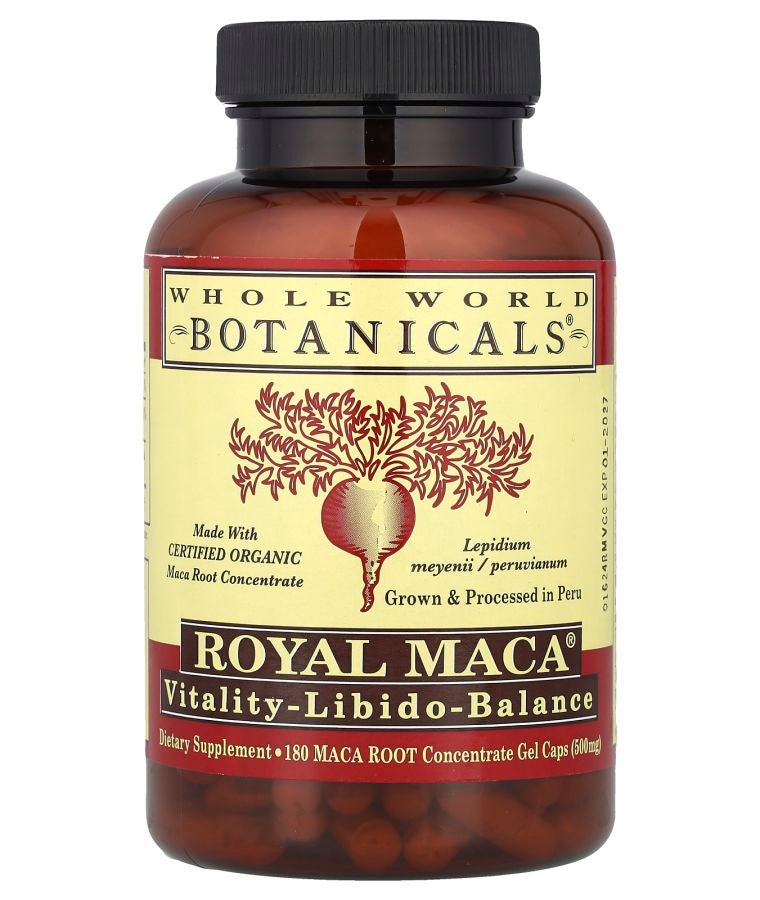 Whole World Botanicals Royal Maca® 500 mg 180 Gel Caps