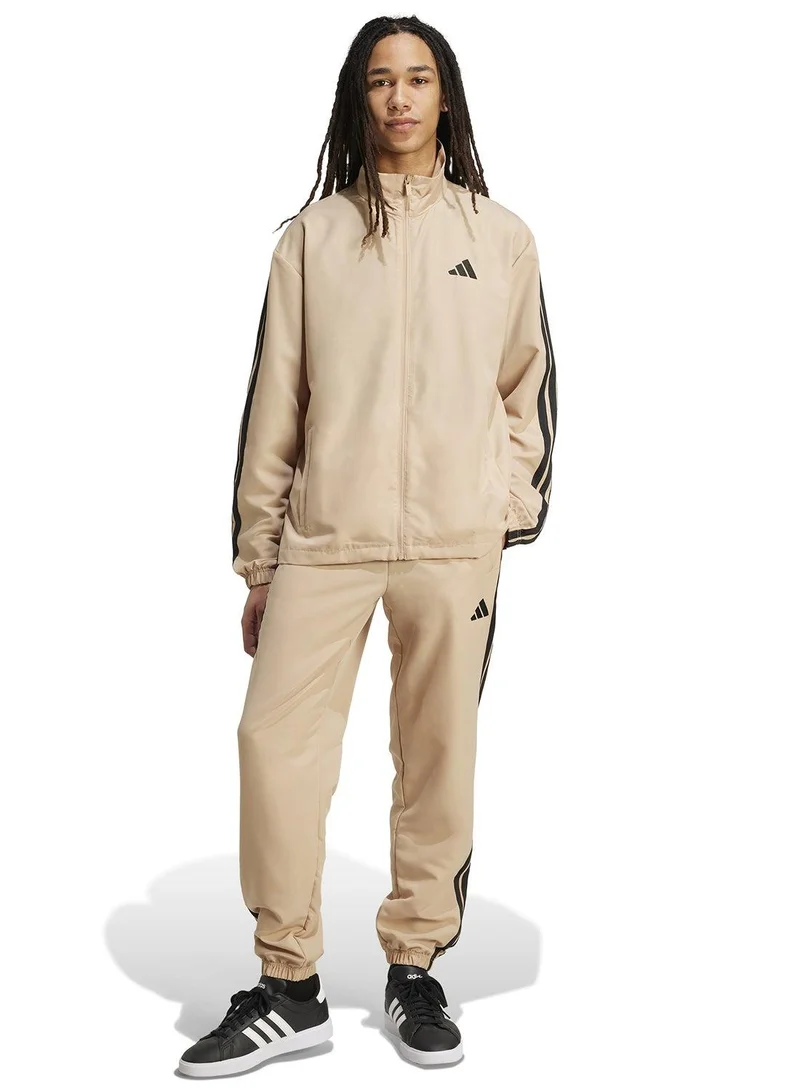 Adidas M 3S Wv Tt Ts Brown Tracksuit Suits For Men