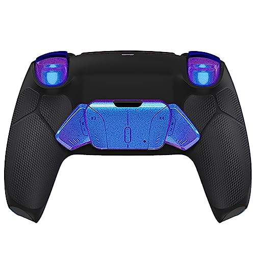 HEXGAMING RIVAL PRO Hall Effect Wireless Controller Compatible with ps5-4 Back Buttons, Mouse-Click Hair Triggers, Interchangeable Thumbsticks - Blue Flames - Image 3