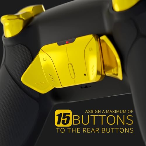 HEXGAMING RIVAL PRO Hall Effect Wireless Controller Compatible with ps5-4 Back Buttons, Mouse-Click Hair Triggers, Interchangeable Thumbsticks - Blue Flames - Image 5