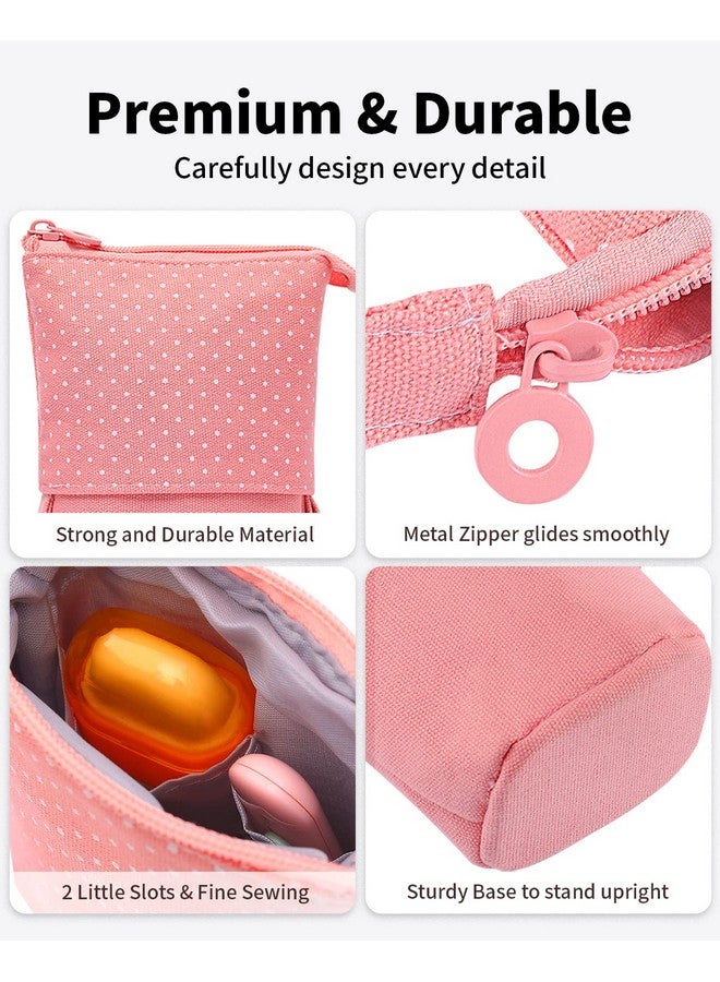 Sooez Pop Up Pencil Case Cute Stand Up Pencil Pouch Portable Pen Pouch Telescopic Pencil Holder Kawaii Standing Pencil Bag Spacious Pencil Pouch For School Office Supplies (Yellow) - Image 5