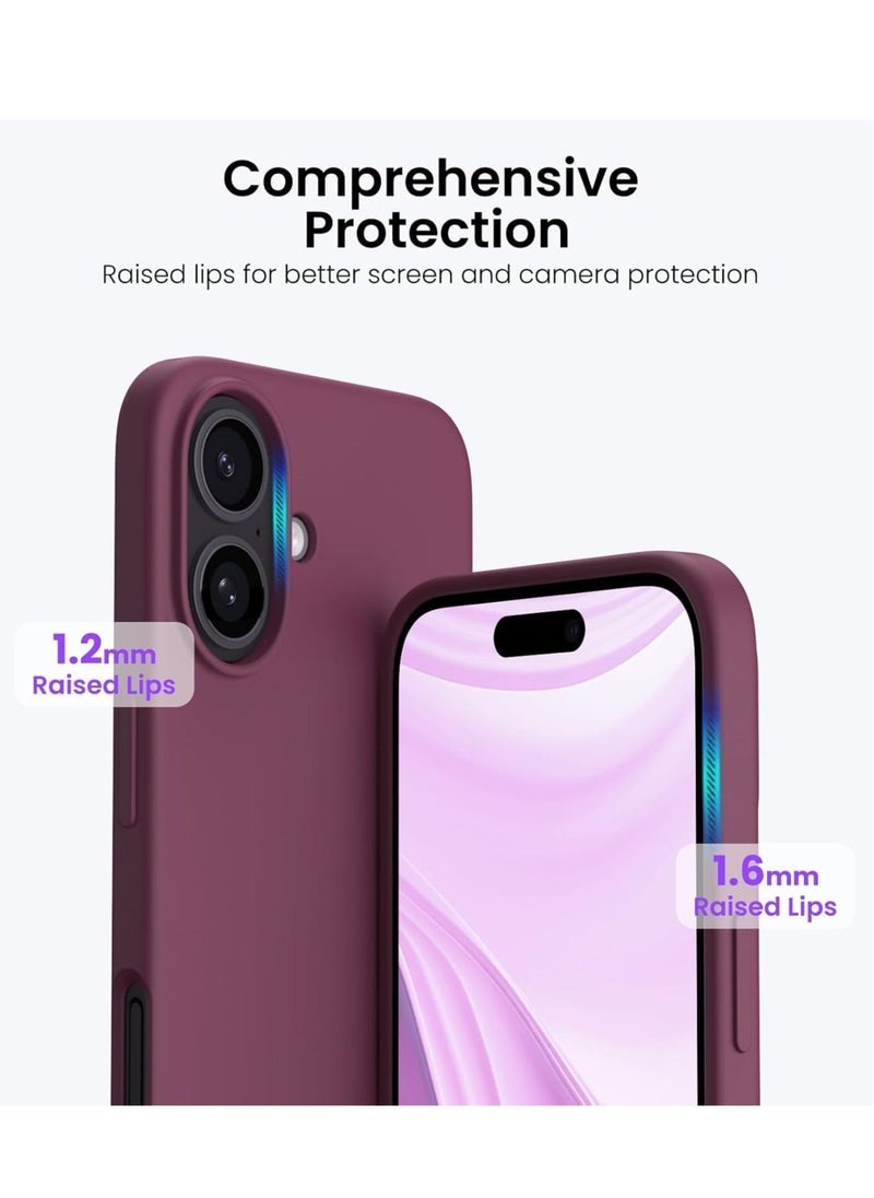 JAJEEK "iPhone 16 Plus Slim Fit Matte Maroon TPU Case – Soft, Flexible Silicone Back Cover for Stylish Protection" - Image 3