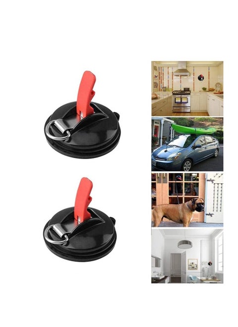 2 Pack Multifunctional Suction Cup, Powerful Sucker Cup Securing S Hook Anchor Heavy Duty Car Tensioner for Camping Mount Tents Luggage Tarps