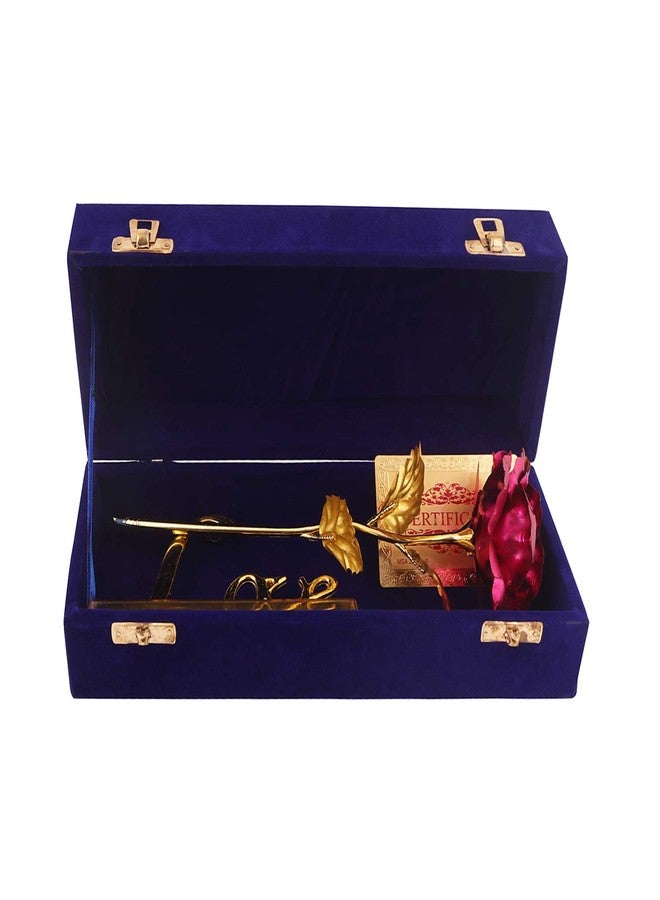 Lavanaya Silver- Exquisite Red Rose and Love Stand in Velvet Box - Elegant Decorative Piece for Home or Office - Handcrafted Lifelike Petals - Ideal Gift for Special Occasions and Loved Ones - Image 4