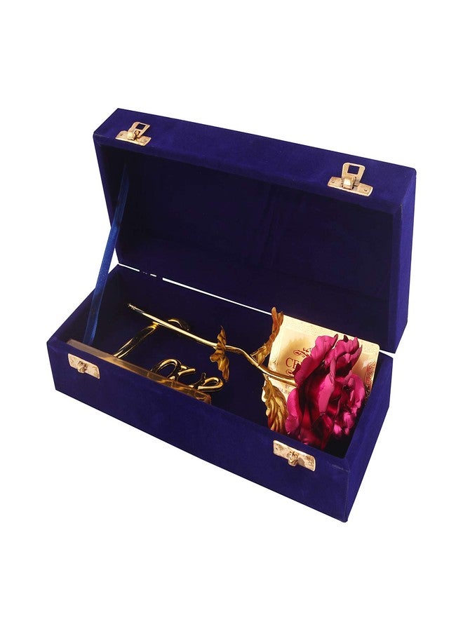Lavanaya Silver- Exquisite Red Rose and Love Stand in Velvet Box - Elegant Decorative Piece for Home or Office - Handcrafted Lifelike Petals - Ideal Gift for Special Occasions and Loved Ones - Image 3