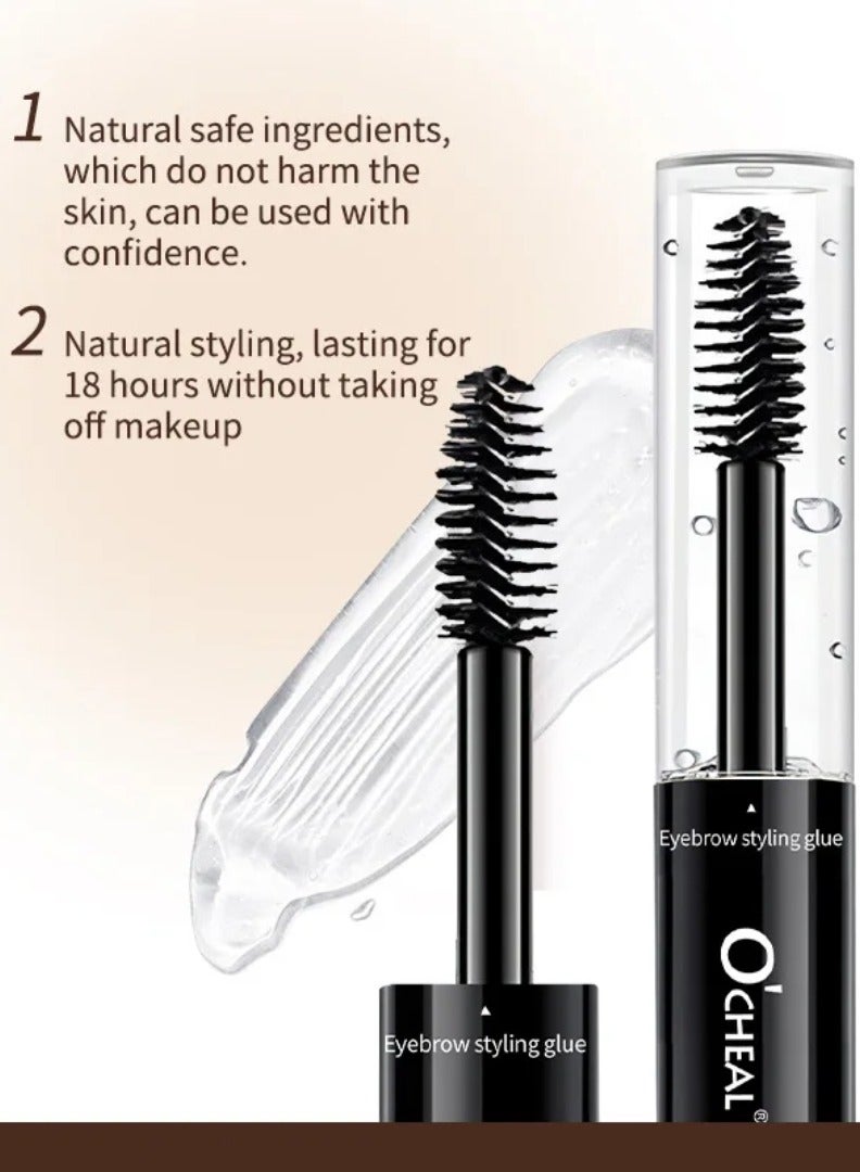 OCHEAL Double Head Eyebrow Styling Gel and Color Cream Natural Fast Drying Film Forming Waterproof and Sweatproof Brow Makeup Eyebrow Color Cream and Brow Styling Gel Black 03 - Image 3
