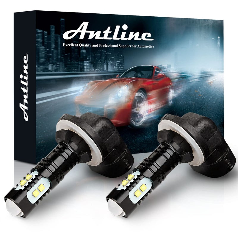 Antline Extremely Bright 50W High Power 881 889 886 894 896 LED Fog Light Bulbs Xenon White for DRL or Fog Lights (Packs of 2) - Image 1