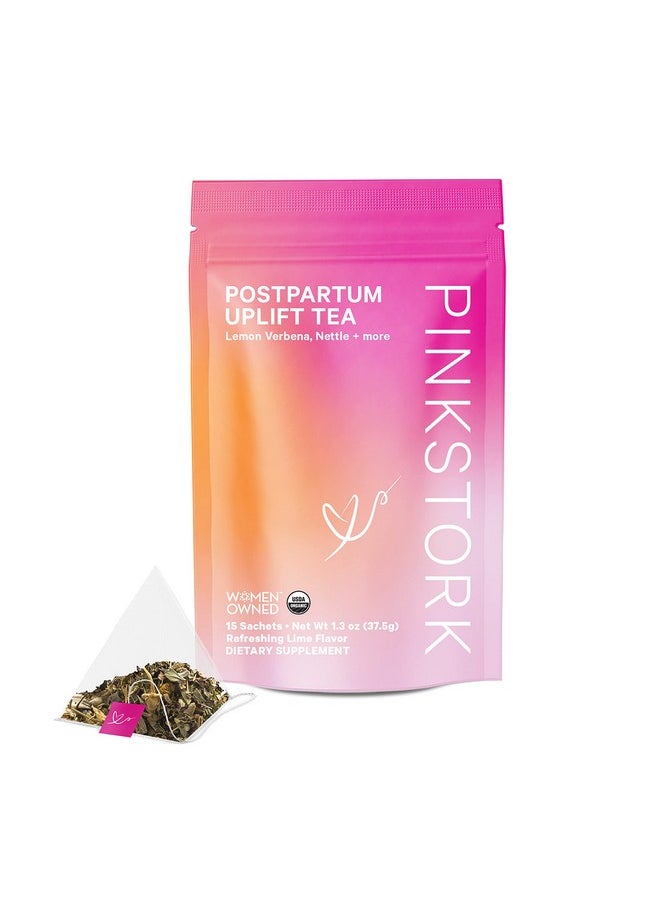 Pink Stork - شاي تحسين الحالة المزاجية بعد الولادة: التعافي بعد الولادة ودعم التوازن الهرموني للنساء بعد الحمل أساسيات ما بعد الولادة أساسيات المخاض والولادة 30 كوبًا من الليمون - Image 1