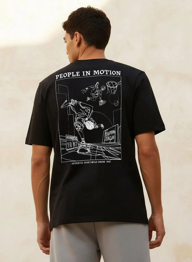 Kappa BLACK Kappa Men Printed T shirt for Men | Best Price UAE