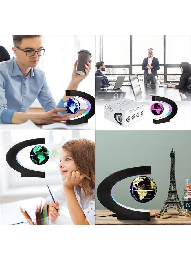 Gresus MultiColor Changing Magnetic Levitation Floating World Map Globe, Floating Globe with LED Lights, Great Fathers Students Teacher Business Boyfriend Birthday Gift for Desk Decoration - Image 5