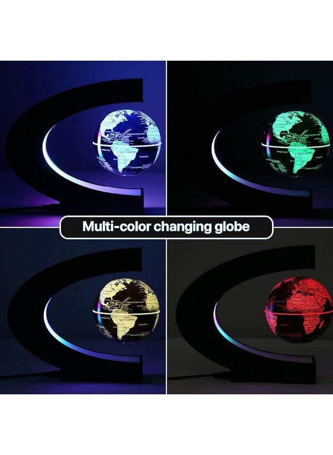 Gresus MultiColor Changing Magnetic Levitation Floating World Map Globe, Floating Globe with LED Lights, Great Fathers Students Teacher Business Boyfriend Birthday Gift for Desk Decoration - Image 3