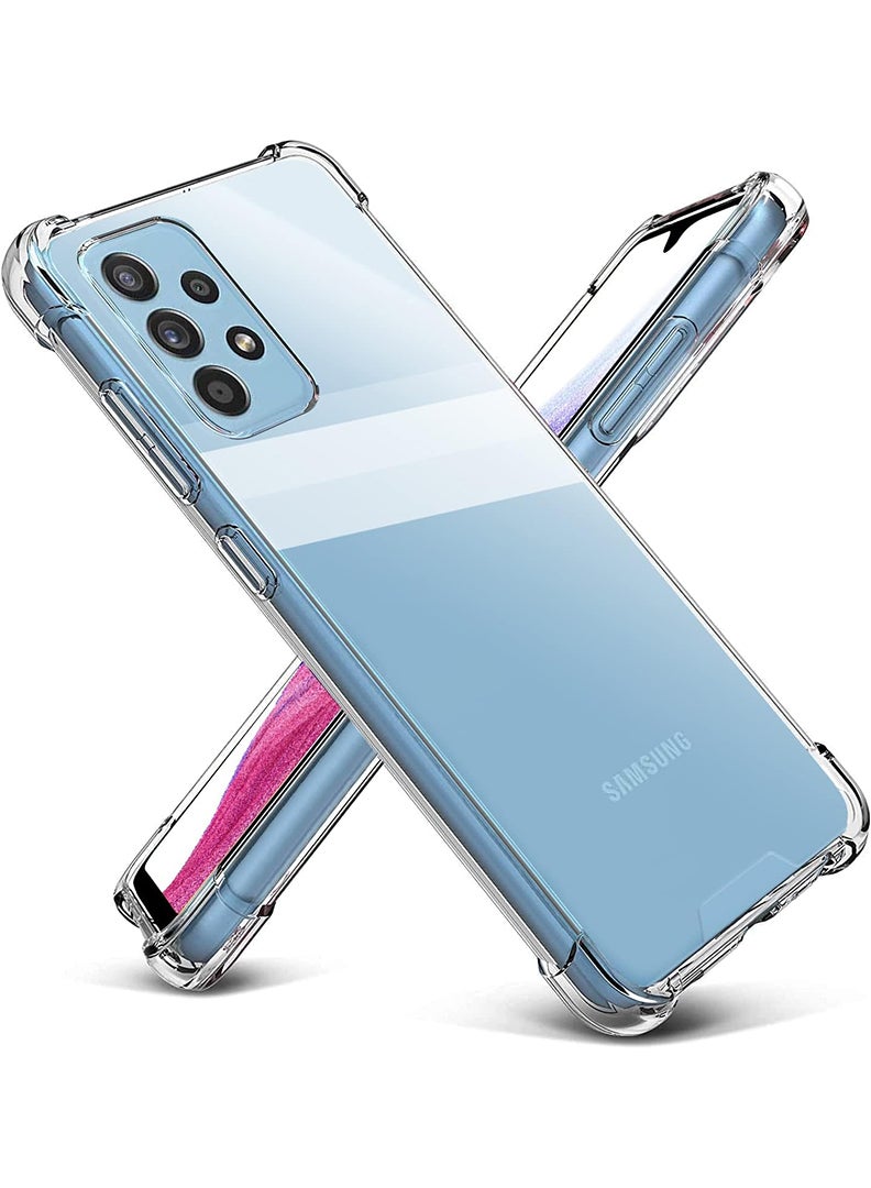 رفع القضية جراب شفاف لهاتف Samsung Galaxy A73، غطاء خلفي صلب من مادة البولي كربونات ممتص للصدمات مع زوايا معززة وحواف ناعمة، جراب شفاف واقٍ من مادة TPU - Image 1