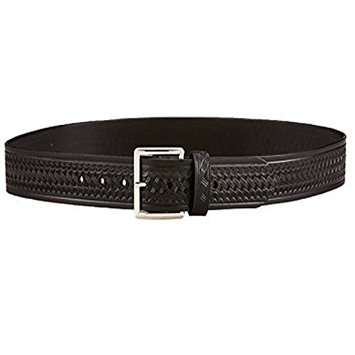 Aker Leather B08 Garrison Belt, 1-1/2" Width, Basket Weave, 42" , Black - Image 1
