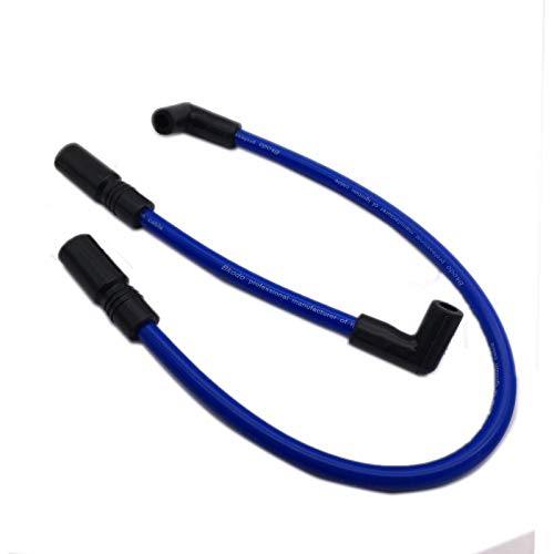 IBVIBV 10.4mm 10mm Spark Plug Wire Compatible with Harley Davidson Big Twin 99-19 FXD Dyna Softail (Blue) - Image 4