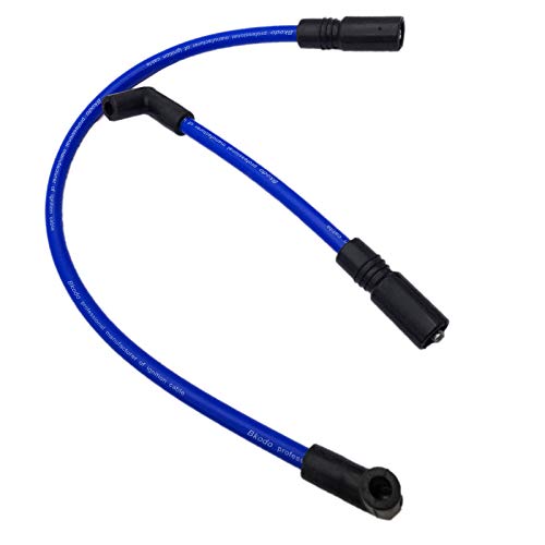 IBVIBV 10.4mm 10mm Spark Plug Wire Compatible with Harley Davidson Big Twin 99-19 FXD Dyna Softail (Blue) - Image 3