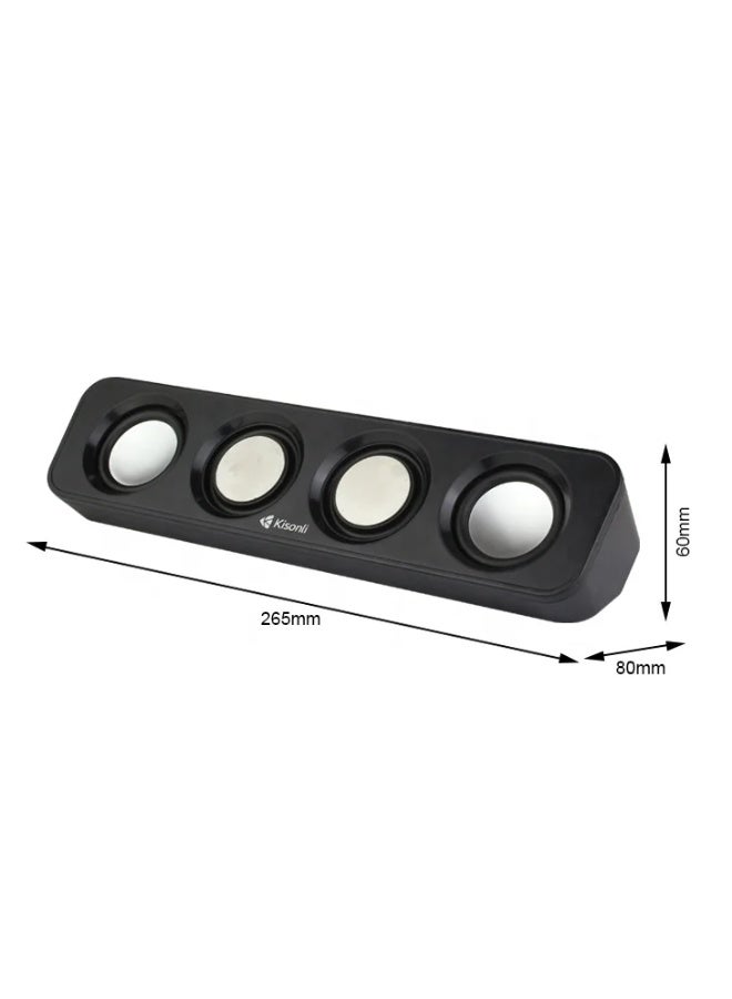 Kisonli I-680 USB Wired 2.0 Computer Speakers – Clear Stereo Sound - Image 4