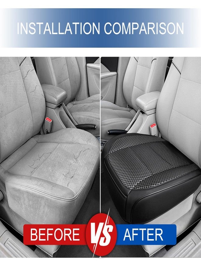 Qinlive 1 Pack Ventilated Cool Front Bottom Car Seat Cover, 3D Air Mesh Breathable Car Seat Protectors Mat Pad, Universal Fit Summer Cooling Auto Seat Cushion with Storage Pocket for Cars Trucks SUVs(Black) - Image 5