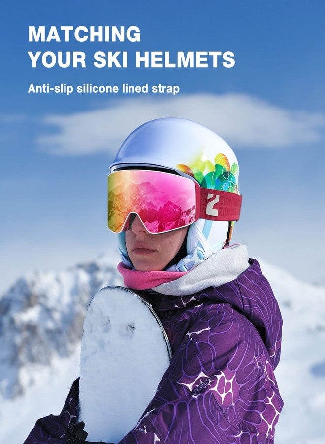 ZIONOR Ski Goggles, X12 100% OTG Snow Goggles Detachable Lens for Men Women Adult - Image 3