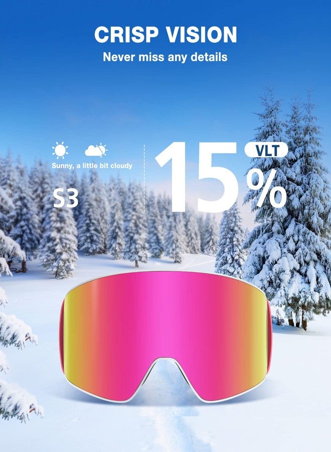 ZIONOR Ski Goggles, X12 100% OTG Snow Goggles Detachable Lens for Men Women Adult - Image 4