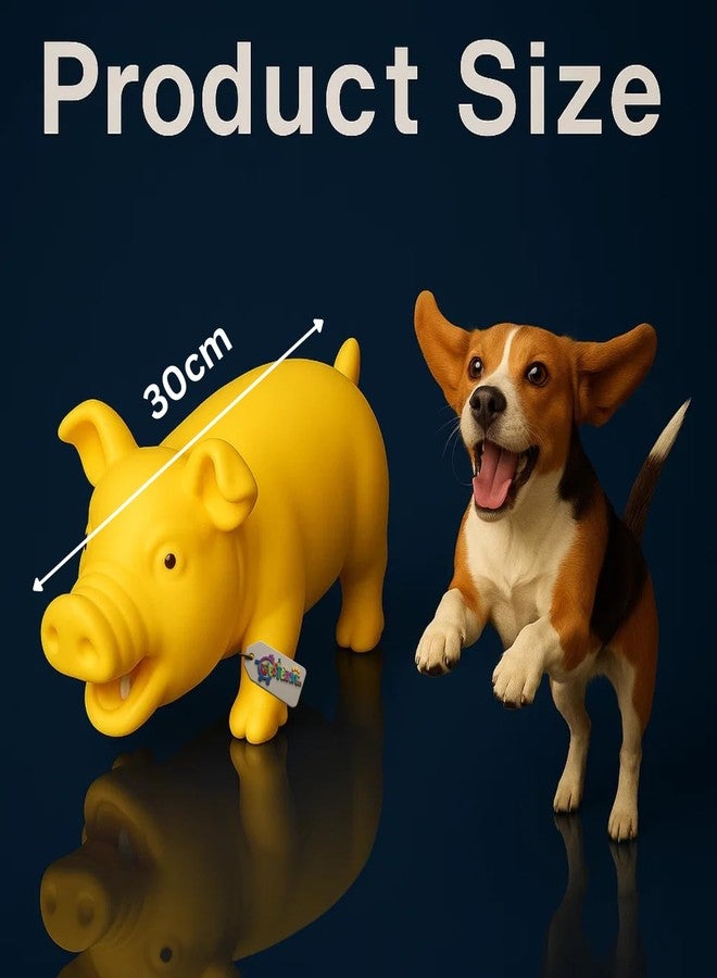 ويستيرن إرا لعبة خنزير تصدر صوتاً عند الضغط عليها، مستوحاة من العصر الغربي | لعبة خنزير وردية متينة مصنوعة من اللاتكس للكلاب | ناعمة وقابلة للمضغ وتصدر صوتاً حيوانياً | مثالية للعب التفاعلي، وجلب الأشياء، والتدريب | تصميم مرح مستوحى من حيوانات المزرعة، مناسب للجراء والكلاب البالغة - Image 3