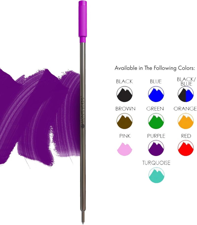 Monteverde USA Ballpoint Refill for Cross Pens, Medium Point, Soft Roll, Purple, 2-Pack (C132PL) - Image 4