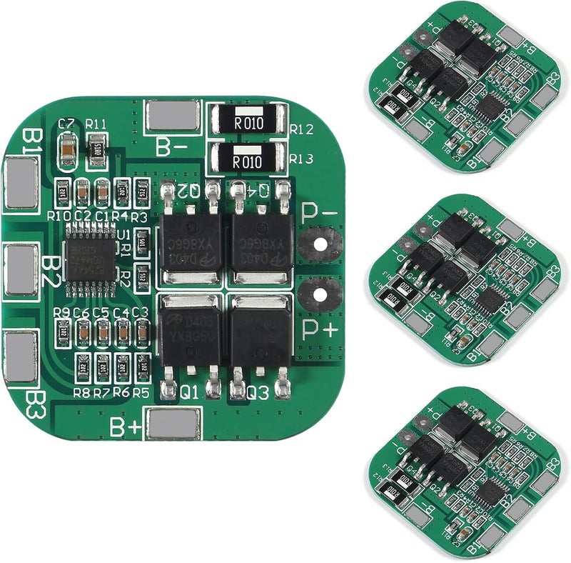 MELIFE 4PCS 4S 20A 148V Lithium for 18650 Battery BMS PCM Protection PCB Board Module 168V with Overcharge Over Discharge Short Circuit Protection  - Image 1