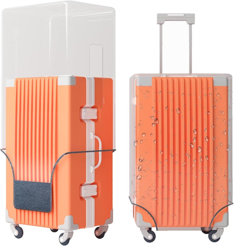 Esholife Clear PVC Luggage Cover Protectors 20 Inch Suitcase Cover for Suitcase TSA Approved 18-21Inch (18.50''H x 14.37''L x 9.44''W) - Image 1