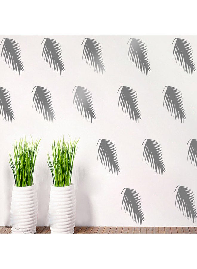 Voberry Personalized Feather Wall Sticker Grey 18X3X3cm