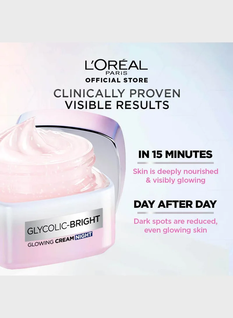 L'OREAL PARIS Glycolic Bright Glowing Night Cream 50Ml