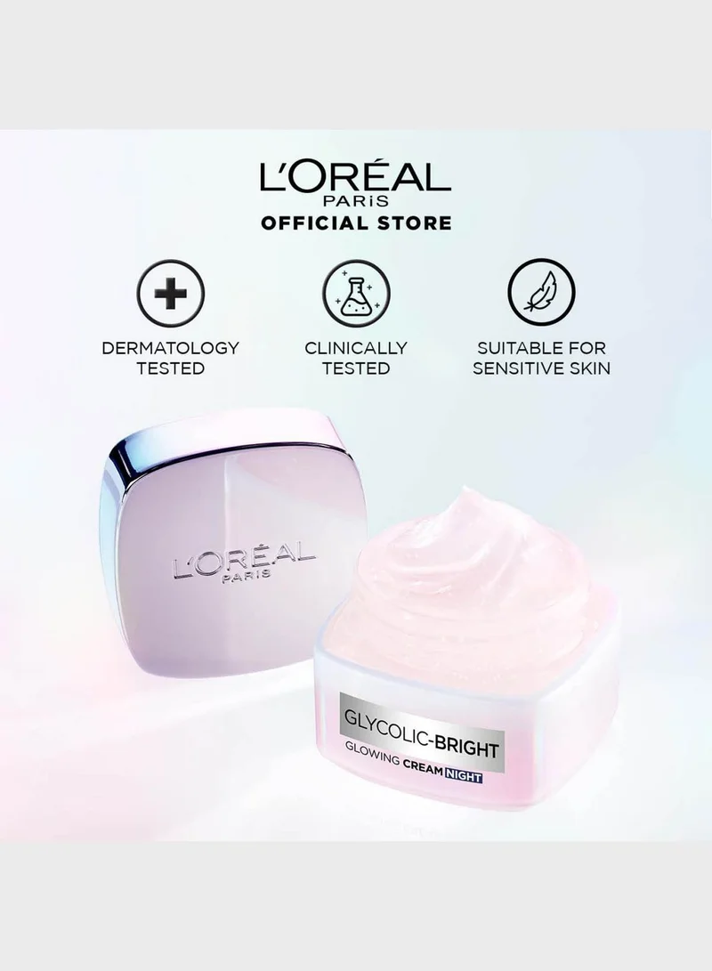 L'OREAL PARIS Glycolic Bright Glowing Night Cream 50Ml