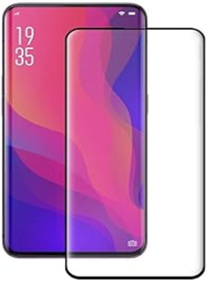 Muzz OPPO Find X 6.42inch Inch 3D Curved Full Coverage Tempered Glass Screen Protector For Find X - Black 