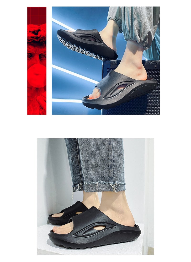 NIBEMINENT Men's Slippers Indoor Leisure Sports Couple Beach Shoes Summer Outdoor Anti Slip Thick Sole Designer Sandals for Men  - Image 4