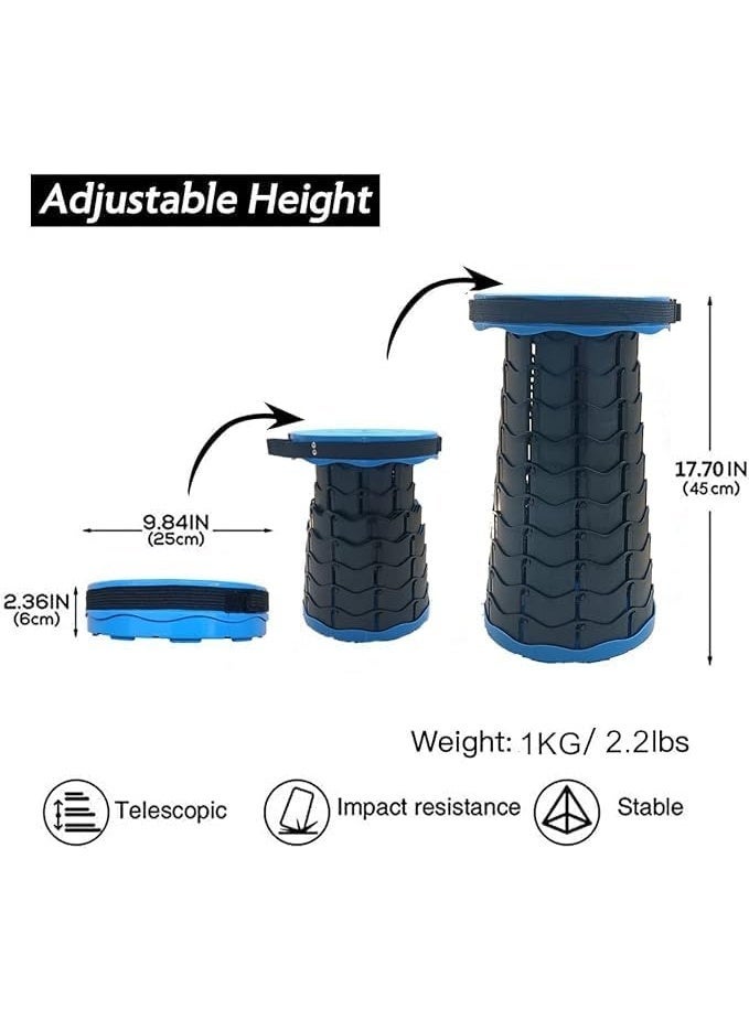 Chair Travel Chair Portable Plastic Folding Chair for Camping Fishing Hiking Outdoor Indoor (Blue) - Image 2