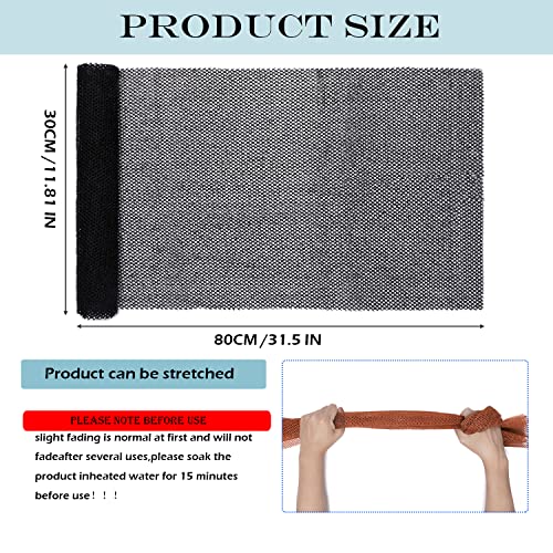 JASSINS African Sponge Net, Body Exfoliating Long Net Shower Body Scrubber Back Scrubber Skin Smoother (Black + Beige) - Image 4