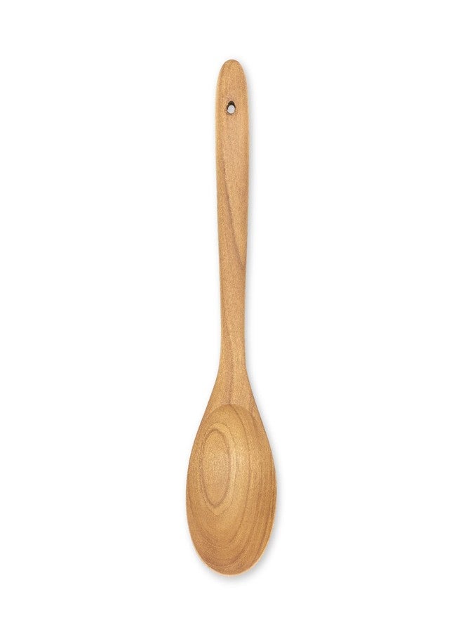 FAAY 12" Big Scoop Spoon, Wide Head, Easy for Cooking and Serving. Handcraft from High Moist Resistance Golden Teak Wood | Durable, Healthy, Ergonomic Handle for Non Stick Cookware - Image 1