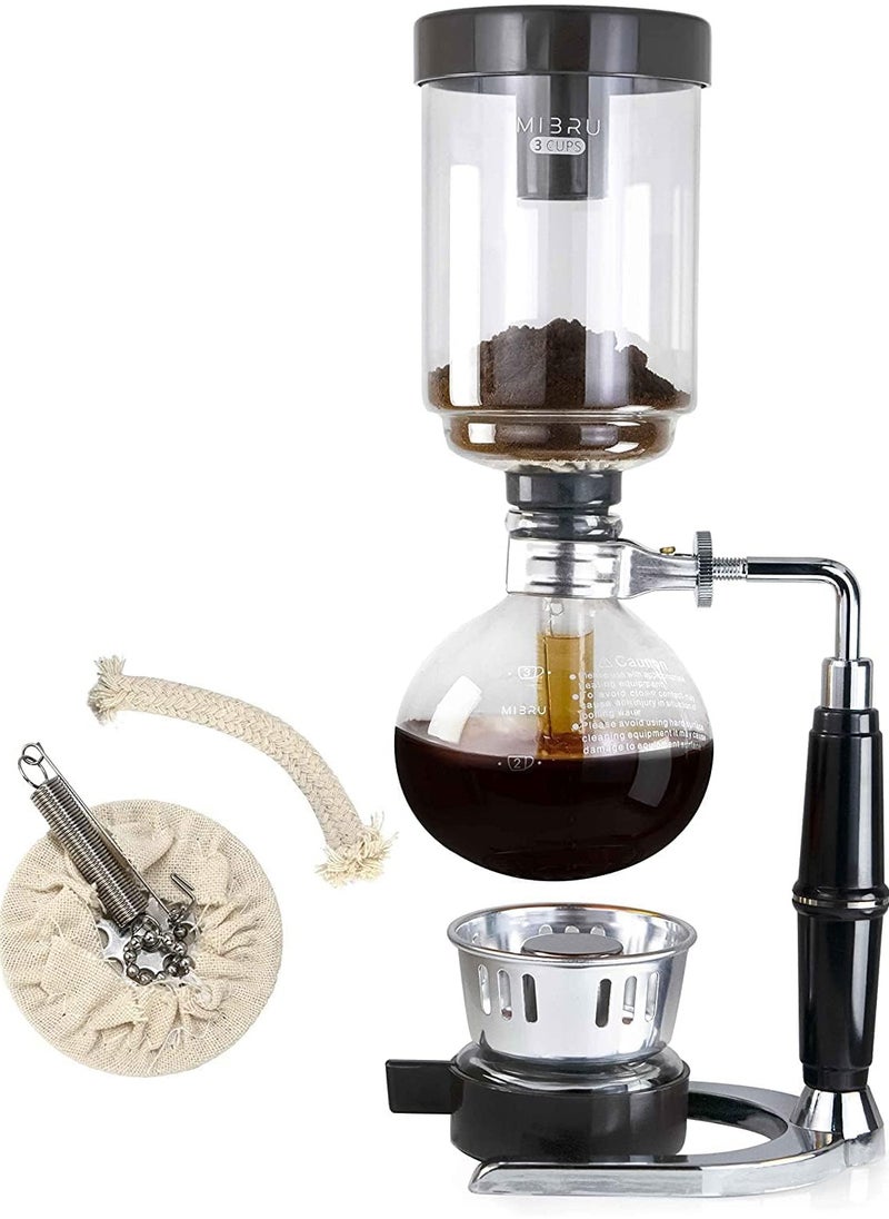 Coffee Maker Siphon Tea Japanese Style Syphon Pot Vacuum Coffee Maker Machine Glass Type 3 Cup