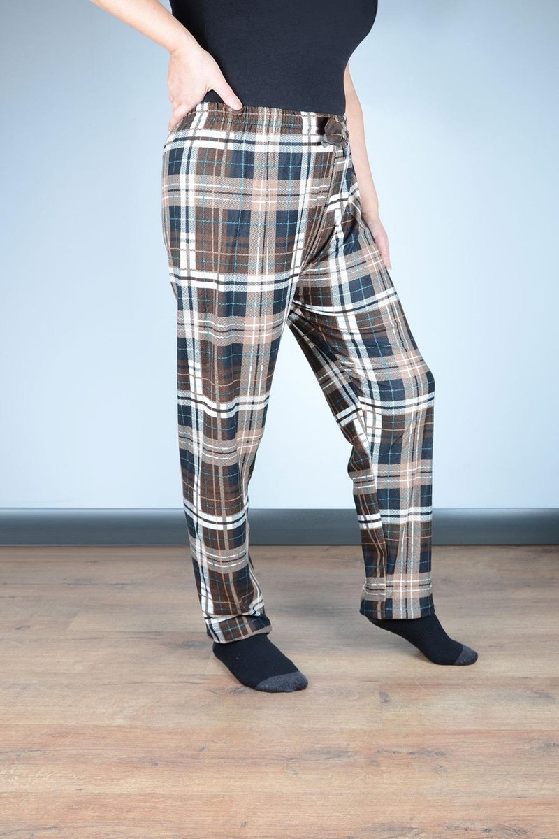 Kompedan Women's Suede Pajama Bottom | Brown  - Image 2