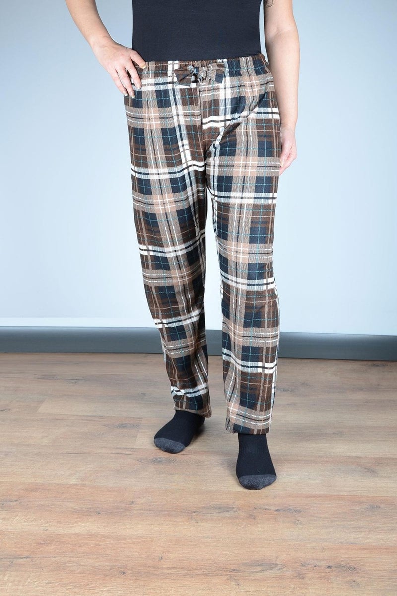 Kompedan Women's Suede Pajama Bottom | Brown  - Image 1