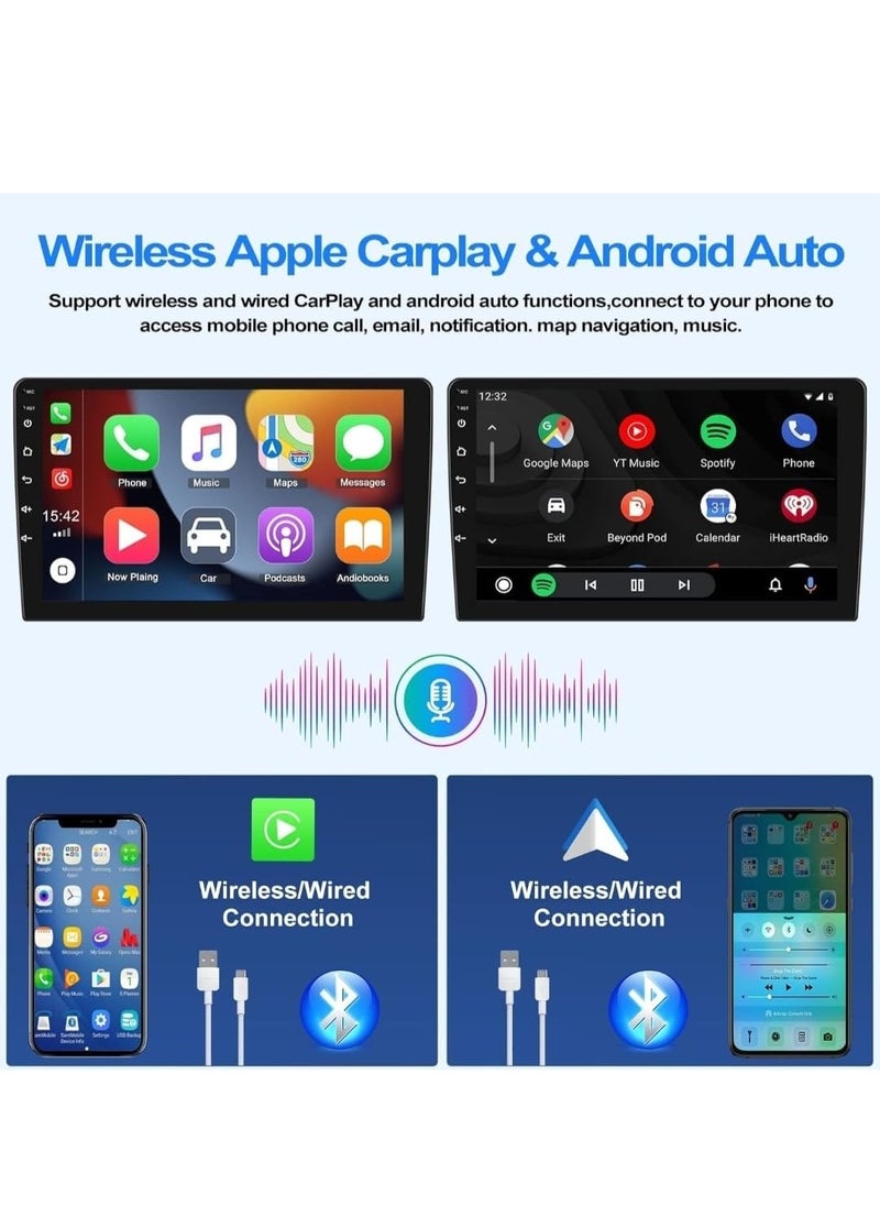 RAYMOS - Android Car Stereo for Hyundai I10 2013-2019 4GB RAM With Wireless Apple CarPlay Android Auto Fast Interface Quick Boot Touchscreen GPS Radio with Navi WiFi FM RDS EQ SWC Backup Camera - Image 1