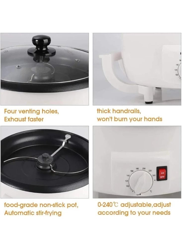 دينكس محمصة قهوة وصانعة فشار - جهاز مزدوج الوظائف بقوة 800 واط مع إيقاف تشغيل تلقائي، تصميم مقاوم للحرارة، سعة كبيرة - DX3422 - Image 1