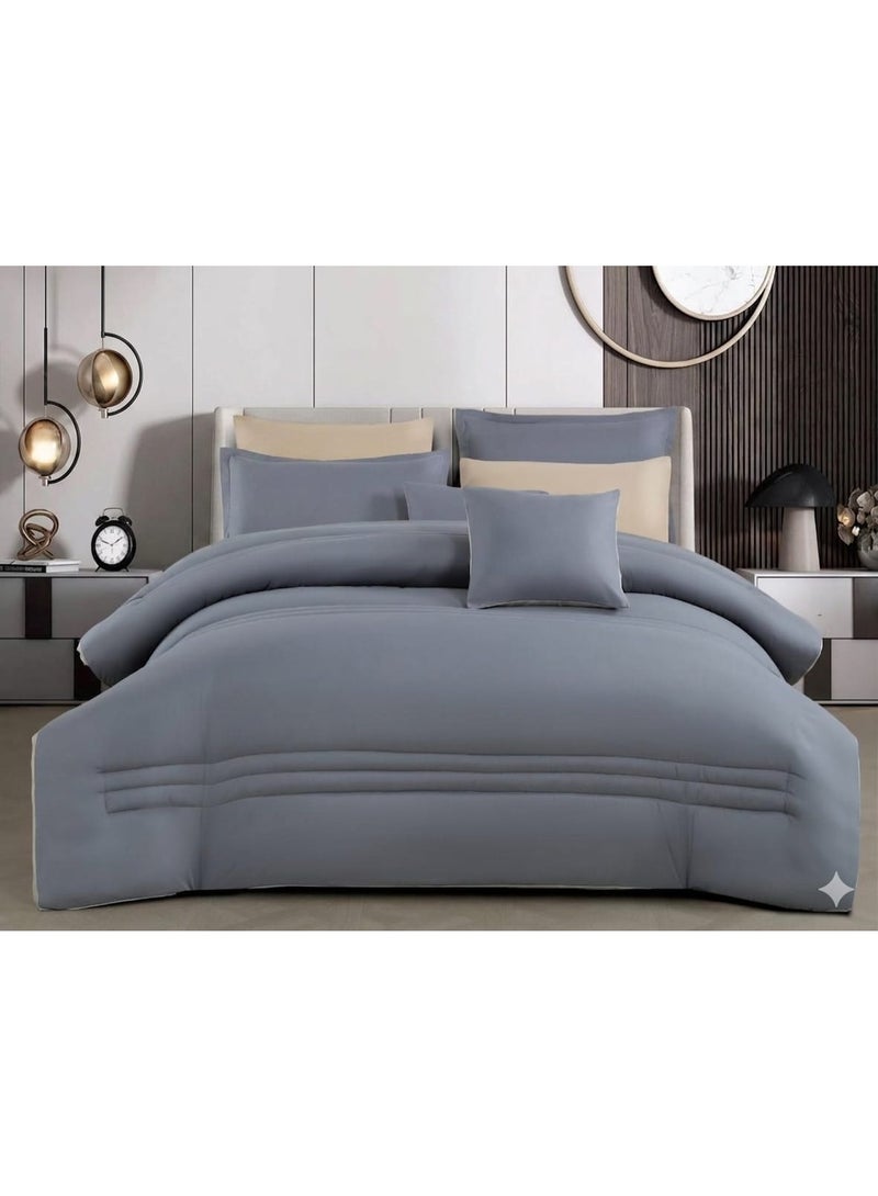 8-piece double-sided summer bed sheet set – reversible double design, ultra-soft and elegant hotel touch - Image 1