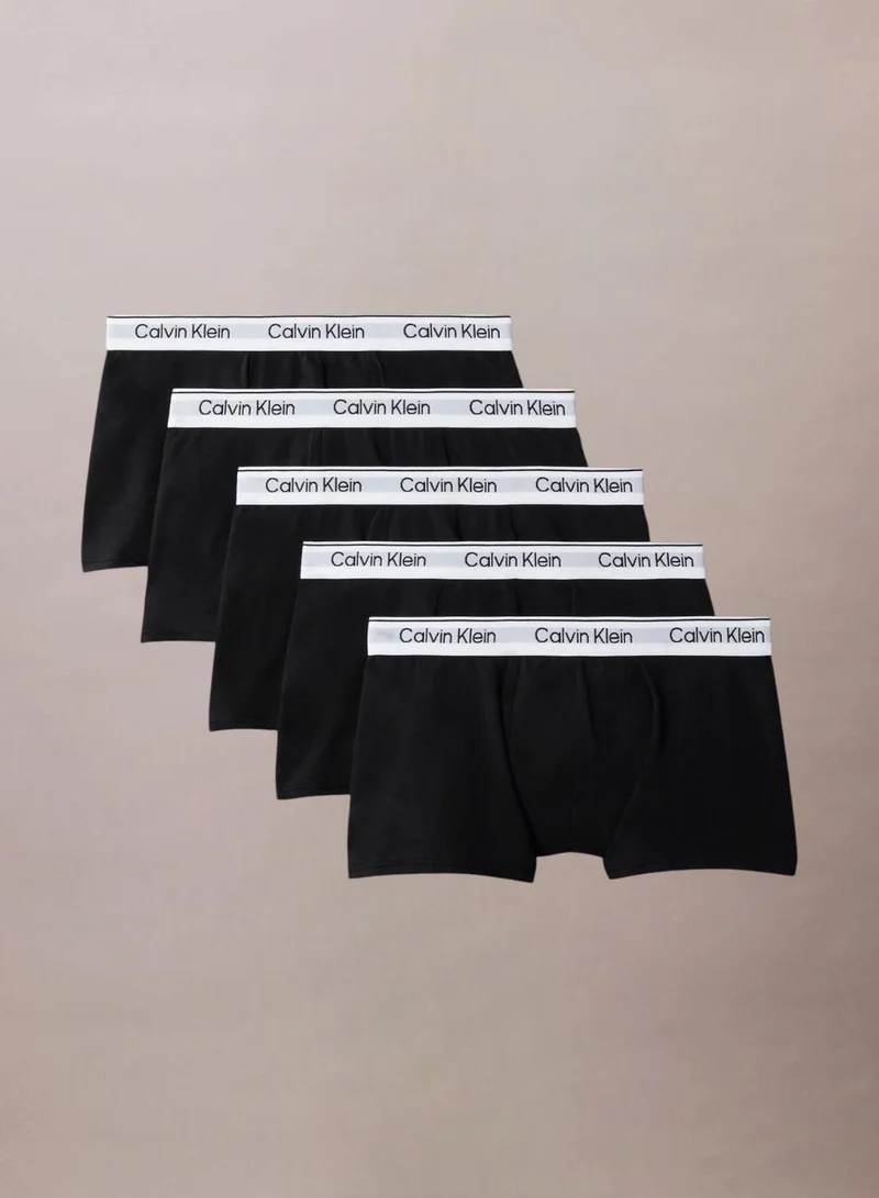 5 Pack Boys Trunks - Icon Cotton Stretch