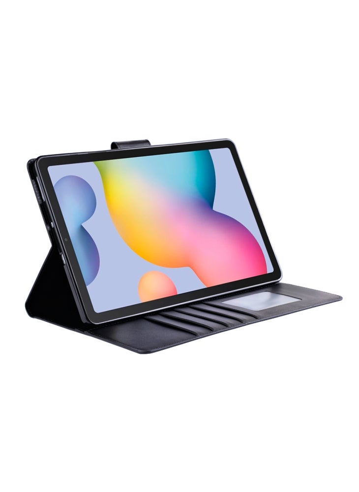 HANMAN Mill Series for Samsung Galaxy Tab S6 Lite (2024)/S6 Lite (2022)/S6 Lite (2020) SM-P610 PU Leather Stand Wallet Case - Black - Image 2