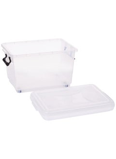 22L Plastic Storage Set of 4 Box with Wheels & Lockable Lid (Transparent) - pzsku/Z125FE45763FD53CA5451Z/45/_/1725440593/5d159b8e-f131-4f92-b808-184d61d9d322